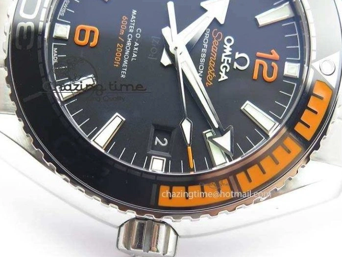 0404 Trendy 2016 Planet Ocean 43.5mm SS V6F Best Edition Black Dial On SS Bracelet A 8210